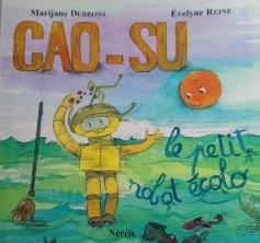 Petit robot écolo, mer, déchets, nettoyage des océans de la planète